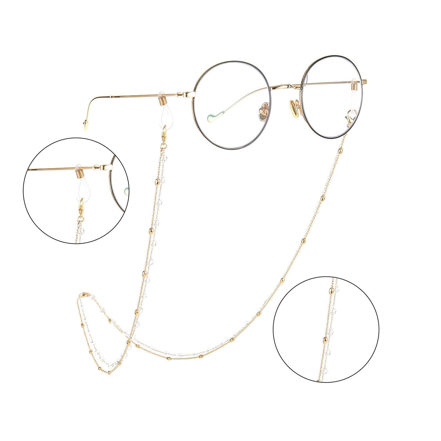Woman Metal Masking Chains Sunglasses
