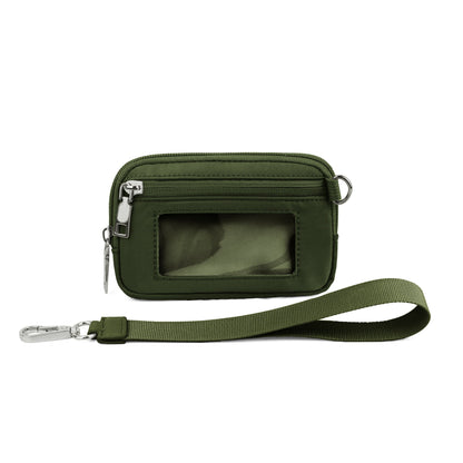Transparent PVC Large Card Bag – Wrist Bag with Compartments for Bank Card & Change Storage, Portable Wristlet Purse
