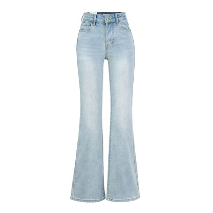 Women's Light Blue High Waist Slim Fit Bootcut Jeans