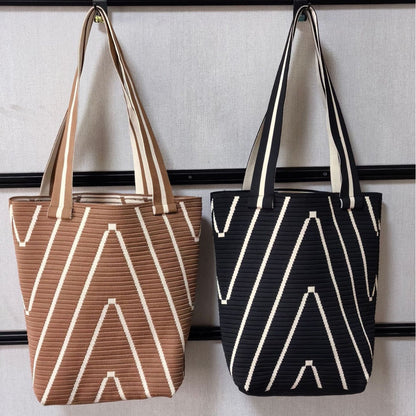 Women's bags, tote bags, knitted bags, large-capacity handbags, versatile women's shoulder bags,