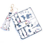 Personalized PU leather printed leopard print women's change bag multi-card ID bag fringed pendant