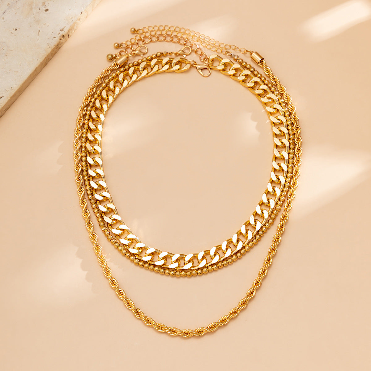 Double Layer Chain Choker Necklace