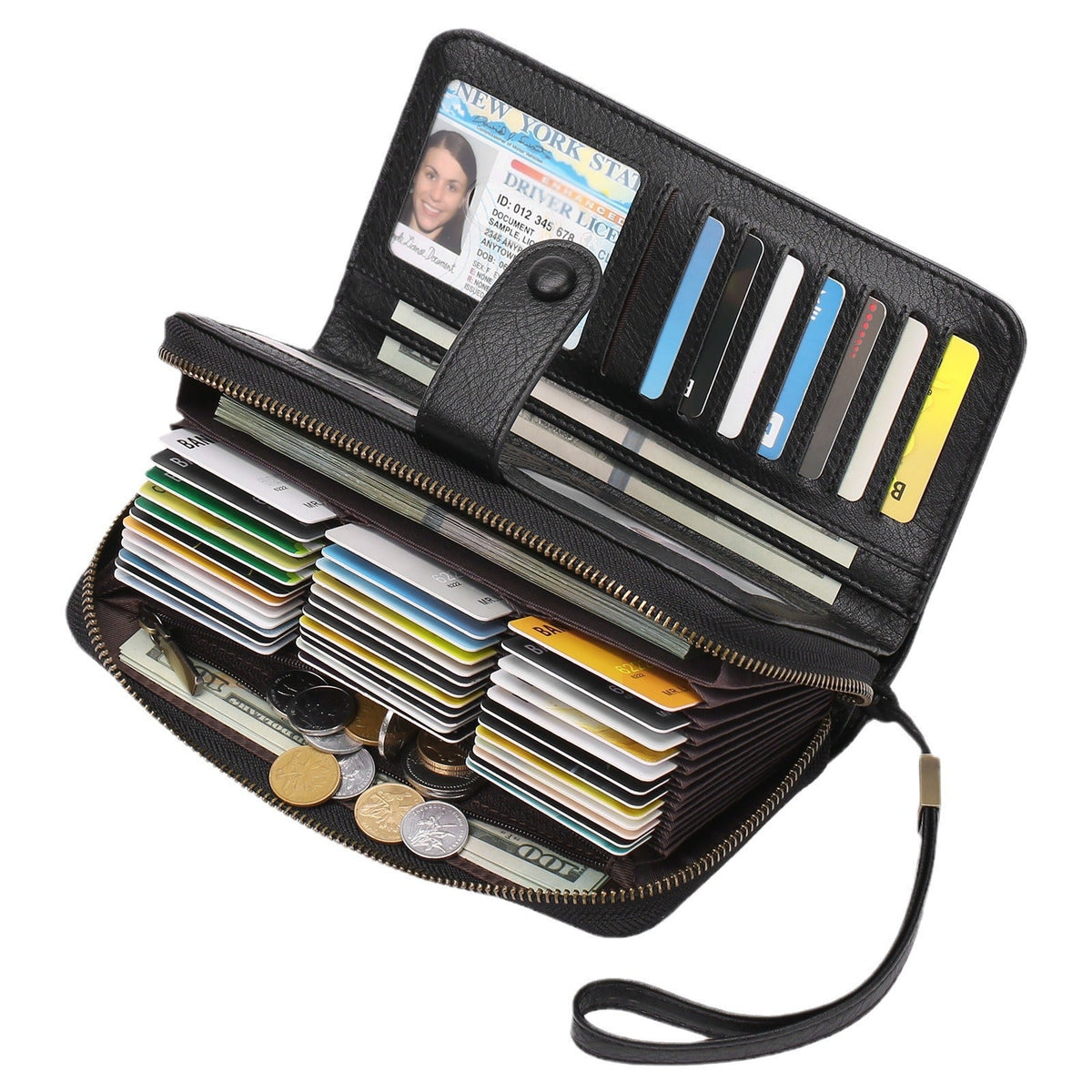 Women's Expanding Long Passport Multiple Slots Position Ladies Wallets