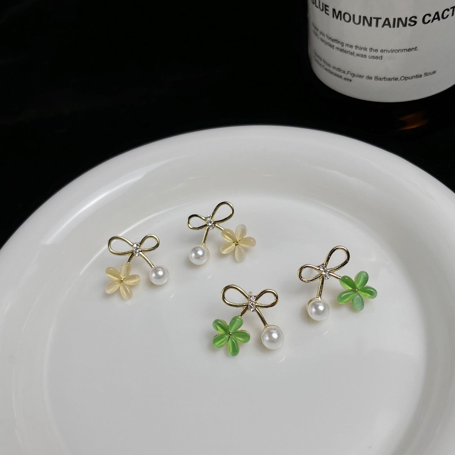 Opal Flower Earrings Women