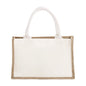 Cotton and linen canvas tote bag, printed letter tote bag, portable light handbag, gift shopping bag