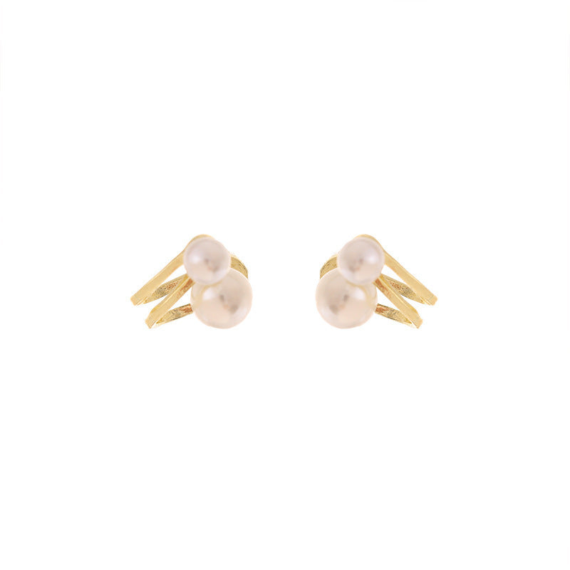 Irregular Pearls Post Earring