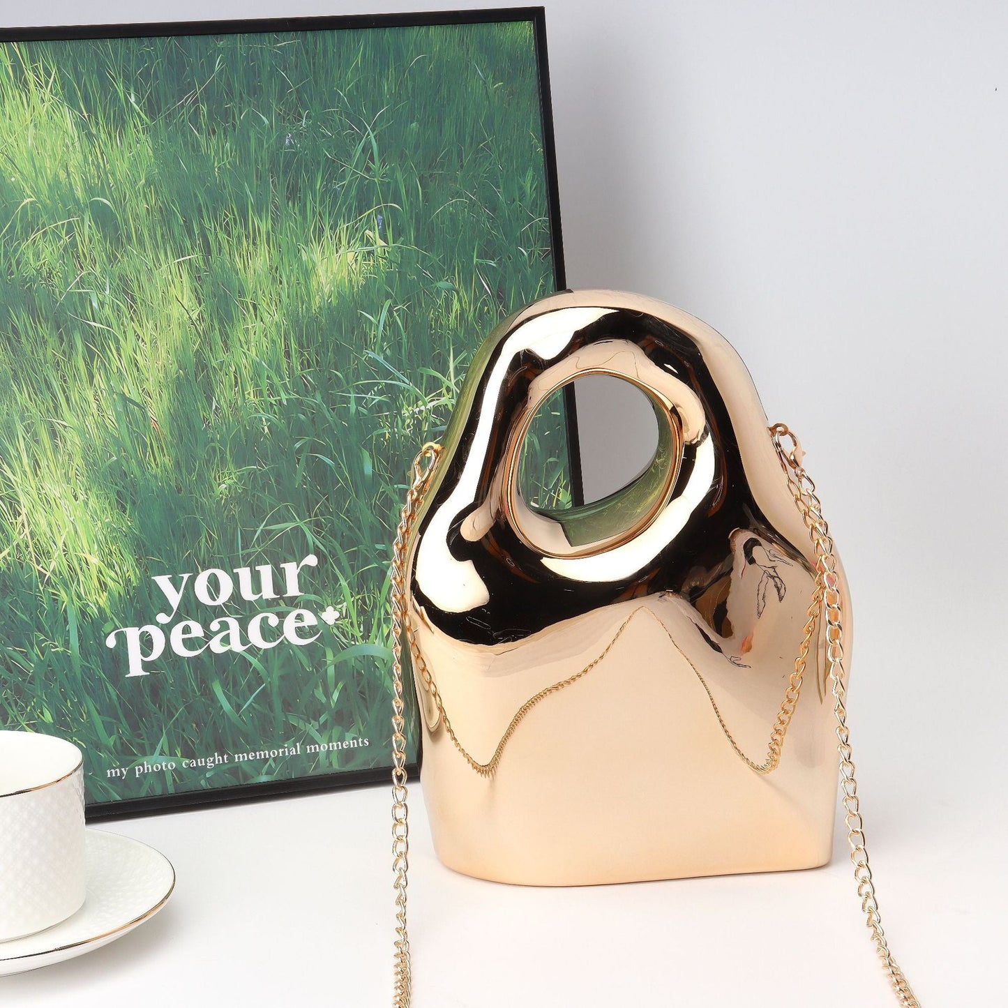 Bucket Acrylic Dinner Bag, Ladies Bag Underarm Bag, evening Purse, Evening Bags for Women Formal
