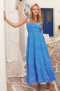 Sleeveless Floral Print Long Suspender Dress - Spice Girl Inspired A-Line Sundress for Tea Party & Casual Wear
