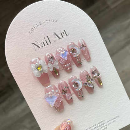0938- Handmade press on nails fake nails removable