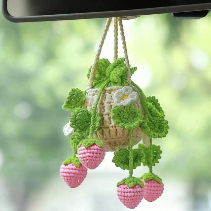 Car plant pendant Car decoration Rearview mirror pendant Creative wool in the car