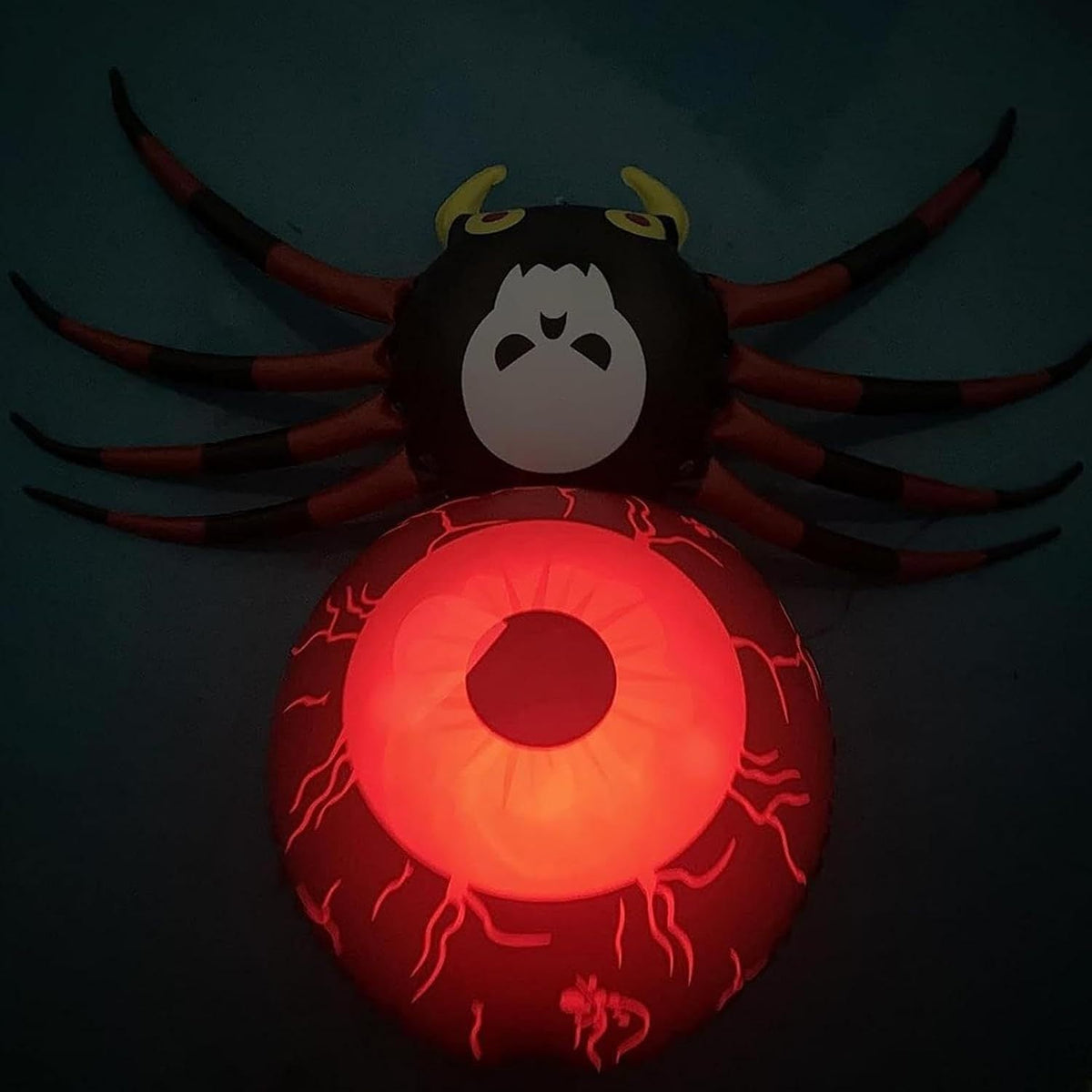 PVC inflatable spider LED luminous inflatable spider Halloween luminous inflatable decorative ornament