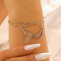 Butterfly Necklace & Bracelet Best Friend BFF Color Zircon Asymmetric Magnetic Jewelry