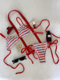 Special Fabric Striped Low Waist Bikini Sexy Two Piece Swimwear for Women