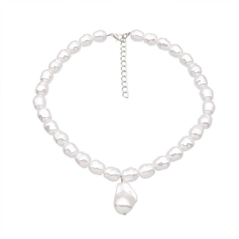 Baroque Pearl Necklace Women's Neck Choker Collarbone Chain Accessories
