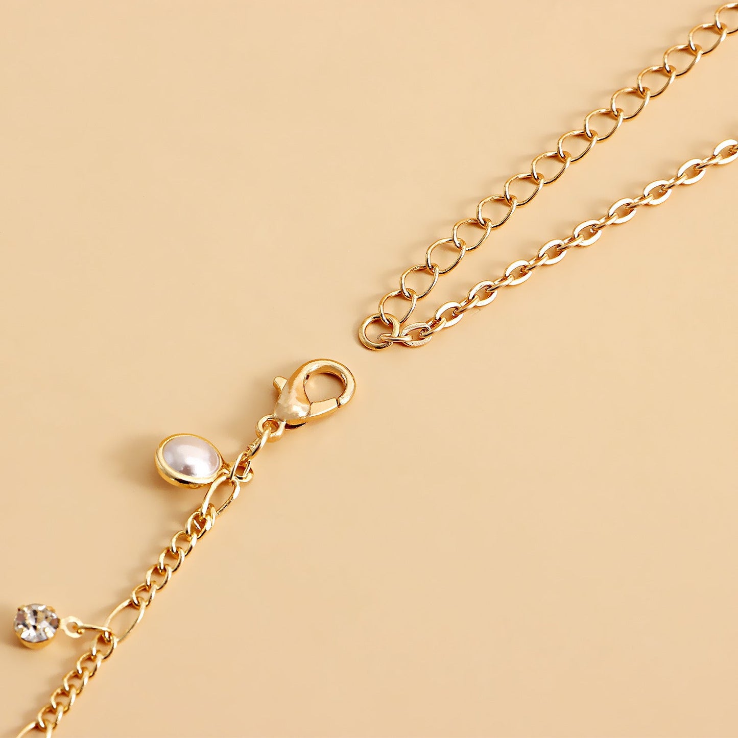 Pearl Tassel Rhinestone Waist Chain