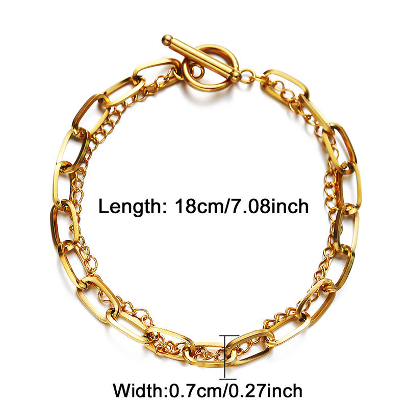 Paper Clip Chain Bracelet Set