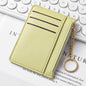 Ultra-thin new card bag for women, small and simple multi-card zipper change bag, large-capacity ID card holder, card holder.