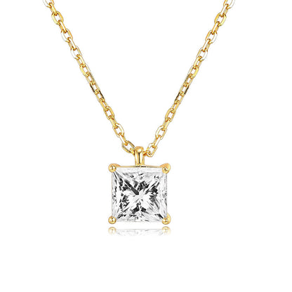 Single Zircon Pendant Necklace new
