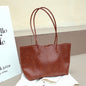Design women's large capacity tote purse, vintage commuter shoulder bag, versatile underarm tote bag, top handle purse
