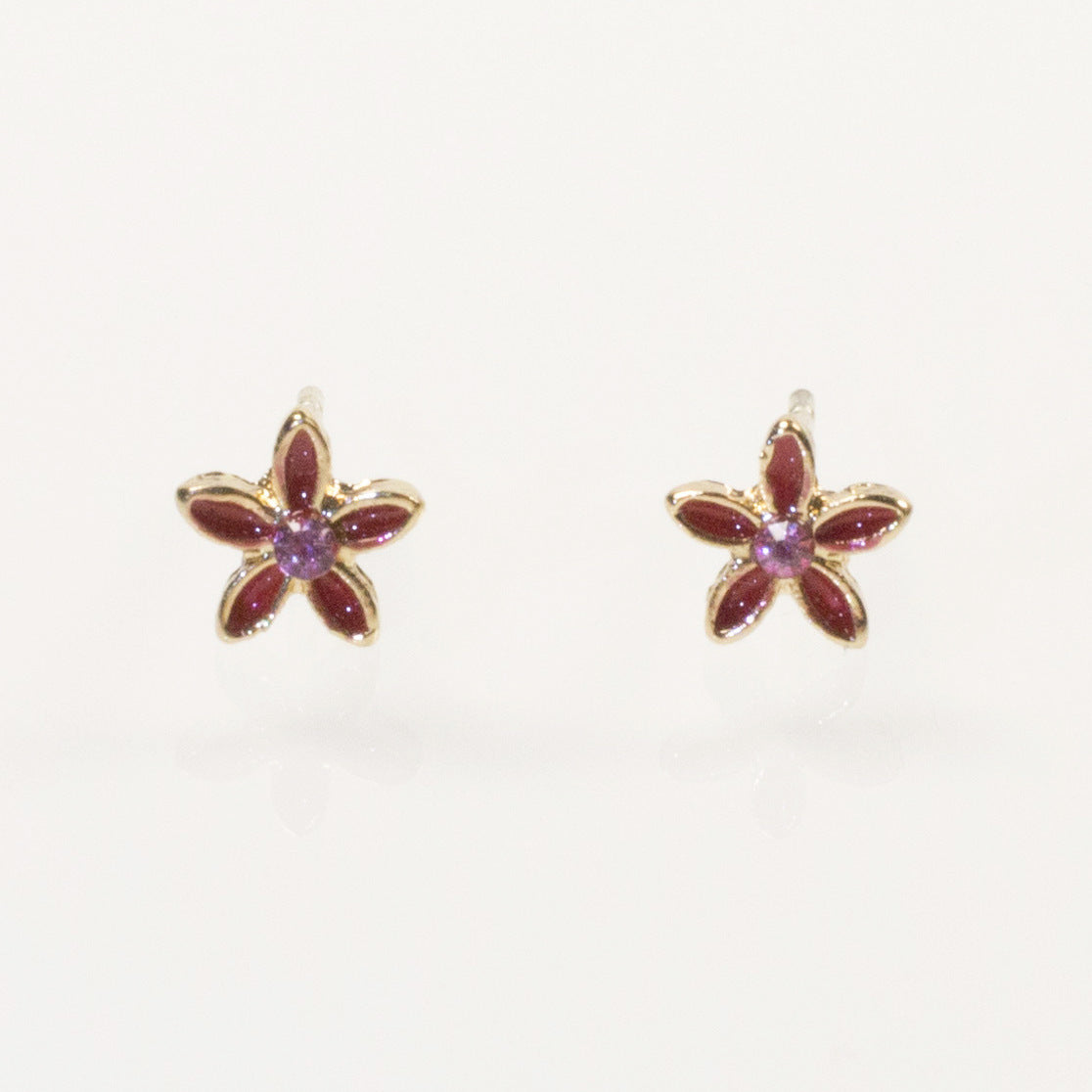 Rhinestone Flower Stud Earrings