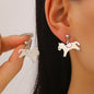 Minimalist Metal Pony Pendant Stud Earrings Vintage Elegant Luxury Zodiac Jewelry