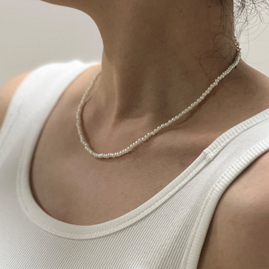 Fashion Pearl Beaded Choker Necklace Jewelry for Women Girls