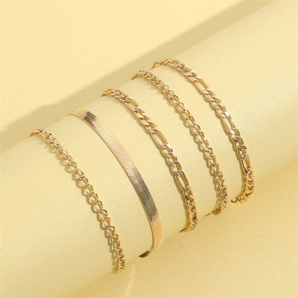 Summer Jewelry Multi-Layer Beach Chain Anklets Jewelry