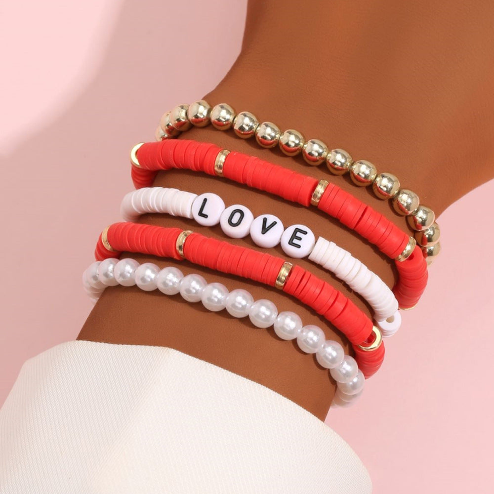 Bohemian Colorful Elastic Beaded Bracelet for Women
