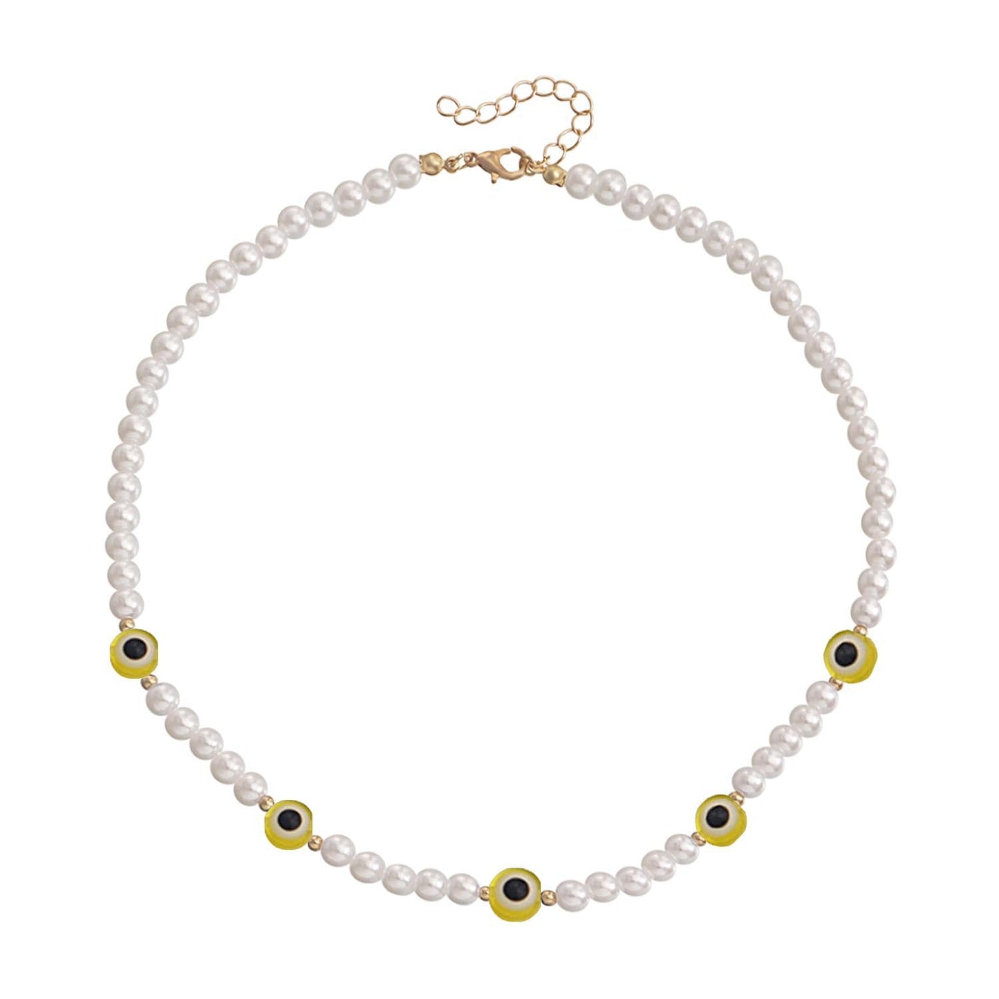 Love Imitation Beaded Pearl Necklace