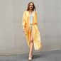 Tie-Front Printed Cardigan Beach Dress ¨C Bikini Cover-Up, Vacation Sun Protection Kimono Dress