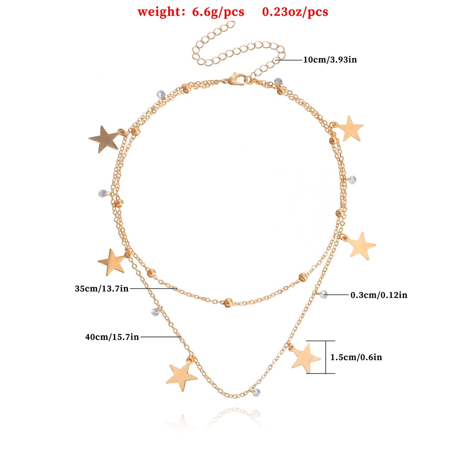 Star Charm Double Chain Necklace