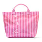 Striped Tote Bag – High-Aesthetic Lightweight Handbag, Commuter Large Travel Shoulder Bag