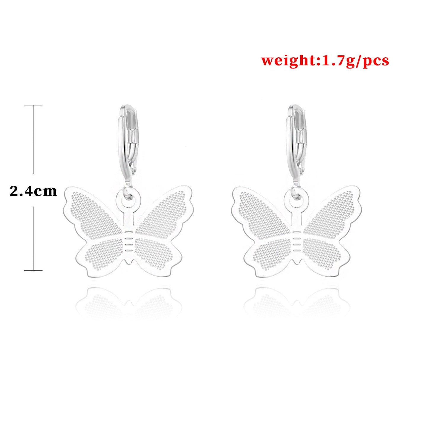 butterfly Drop Dangle Pendant Huggie Earings