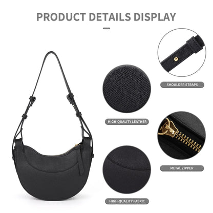 Half moon bag, adjustable shoulder strap crossbody shoulder bag for women, crescent bag, triple use shoulder bag, hobo bag for women,