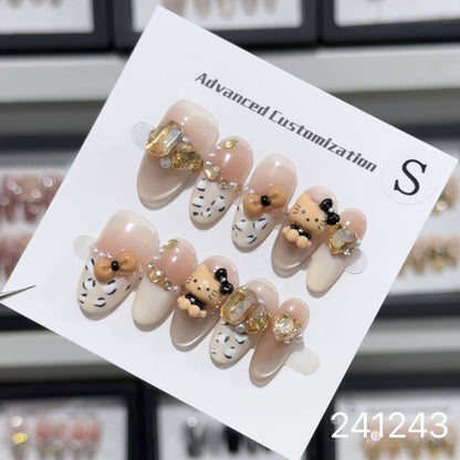 1029- Handmade press on nails fake nails removable