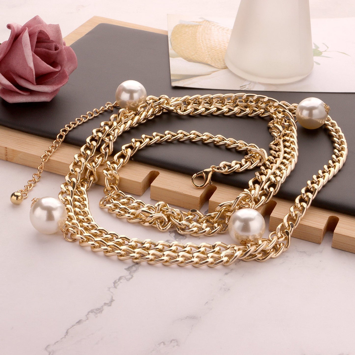 Waist Beads Plus Size Pearl Body Chain