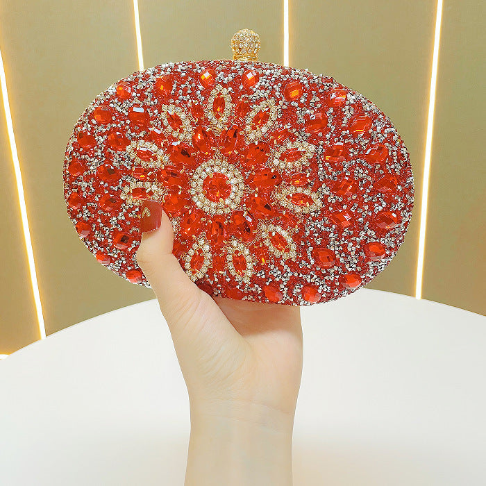 Clutch Purses for Women Evening Bag Nude Purse Luxury Handbag Bride Wallet Glitter Multicolor Rhinestone Bags   M4669-285W117