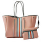 Neoprene Perforated Tote Set – Mother-Child Beach Bag, Water-Resistant Gym & Swim Duffle