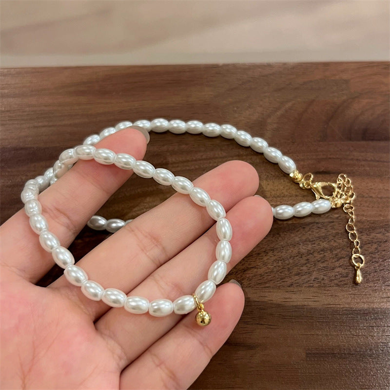 Fashion Pearl Beaded Choker Necklace Jewelry for Women Girls