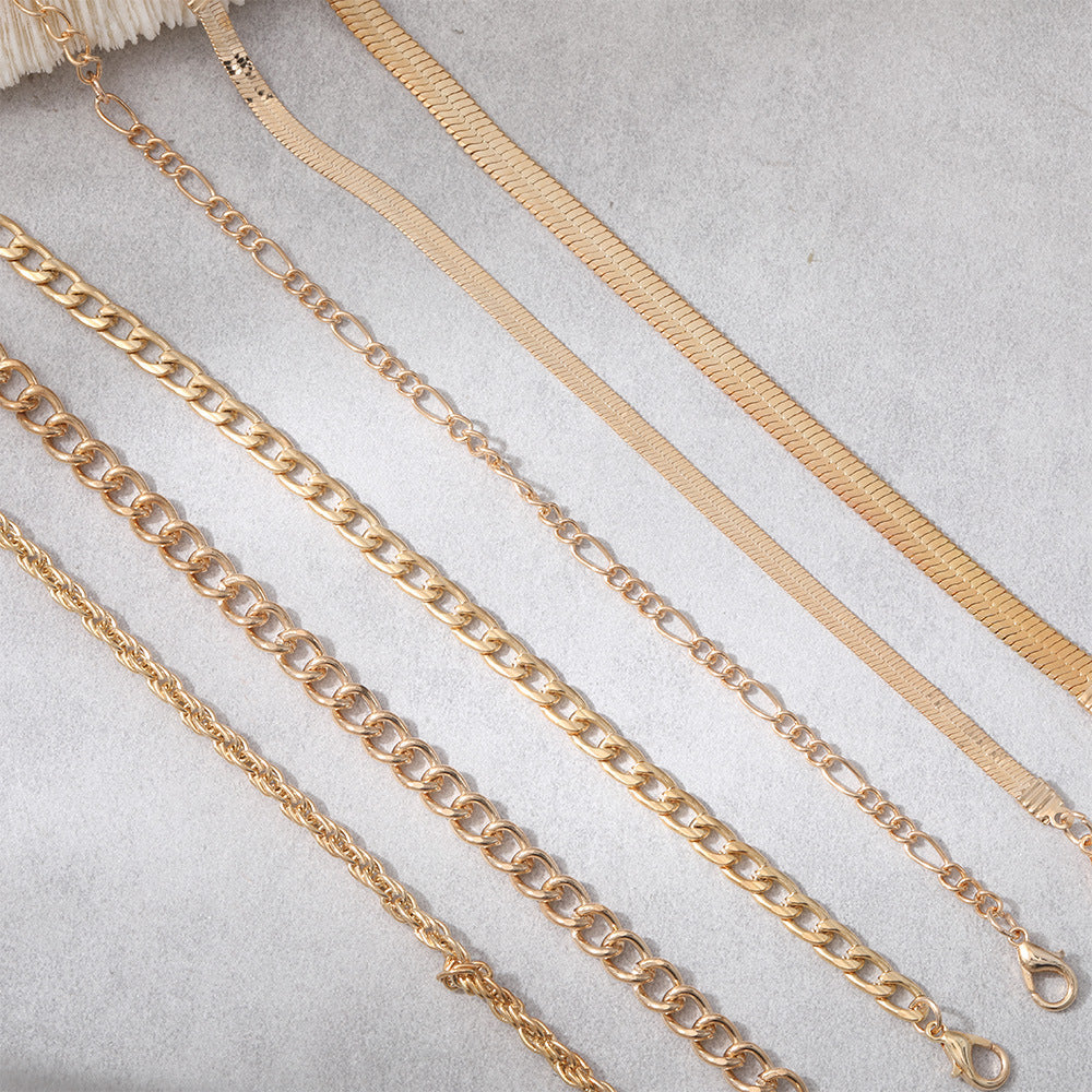 Custom Flat Snake Cuban Chain Jewelry Bracelet