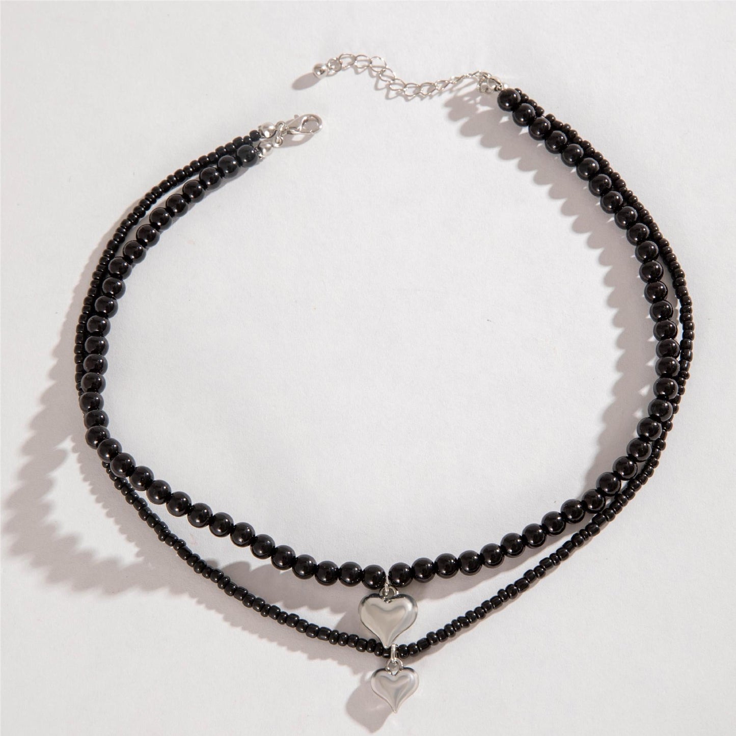 Heart Pendant Black Short Choker Necklaces