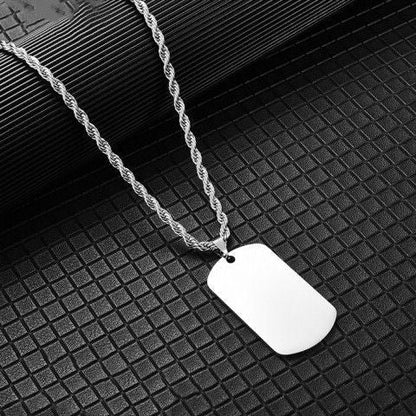 Custom Necklace Female Pendant Dog Tag Personalized Stainless Steel Ladies Birthday Gift