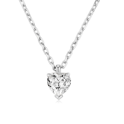 Single Zircon Pendant Necklace