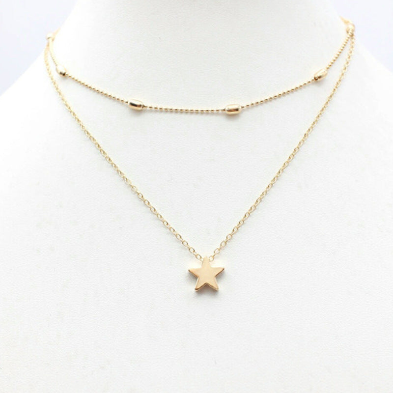Layered Heart Pendant Necklace Jewelry for Women
