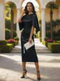 Puff Sleeve Bodycon Evening Dress