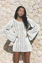 Sexy Knitted Hollow-Out Beach Cover-Up ¨C Long Sleeve Bikini Kimono, Women¡¯s Vacation Outerwear
