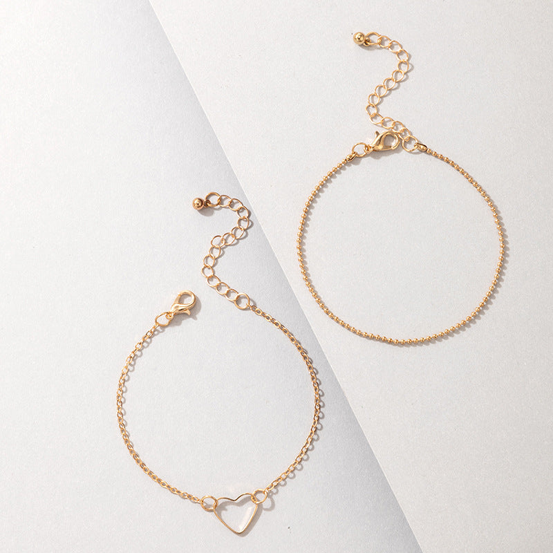 Hollow Heart Charm Bracelet