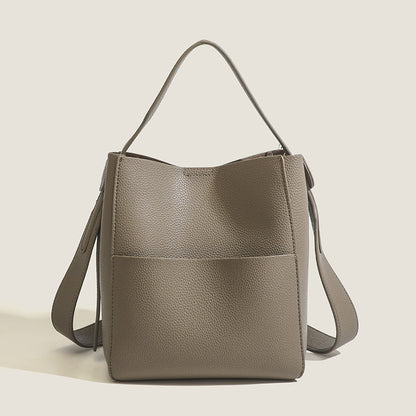 Early Autumn Women's Bag, Textured Crossbody Bucket Bag, Large Capacity Handheld Shoulder Bag