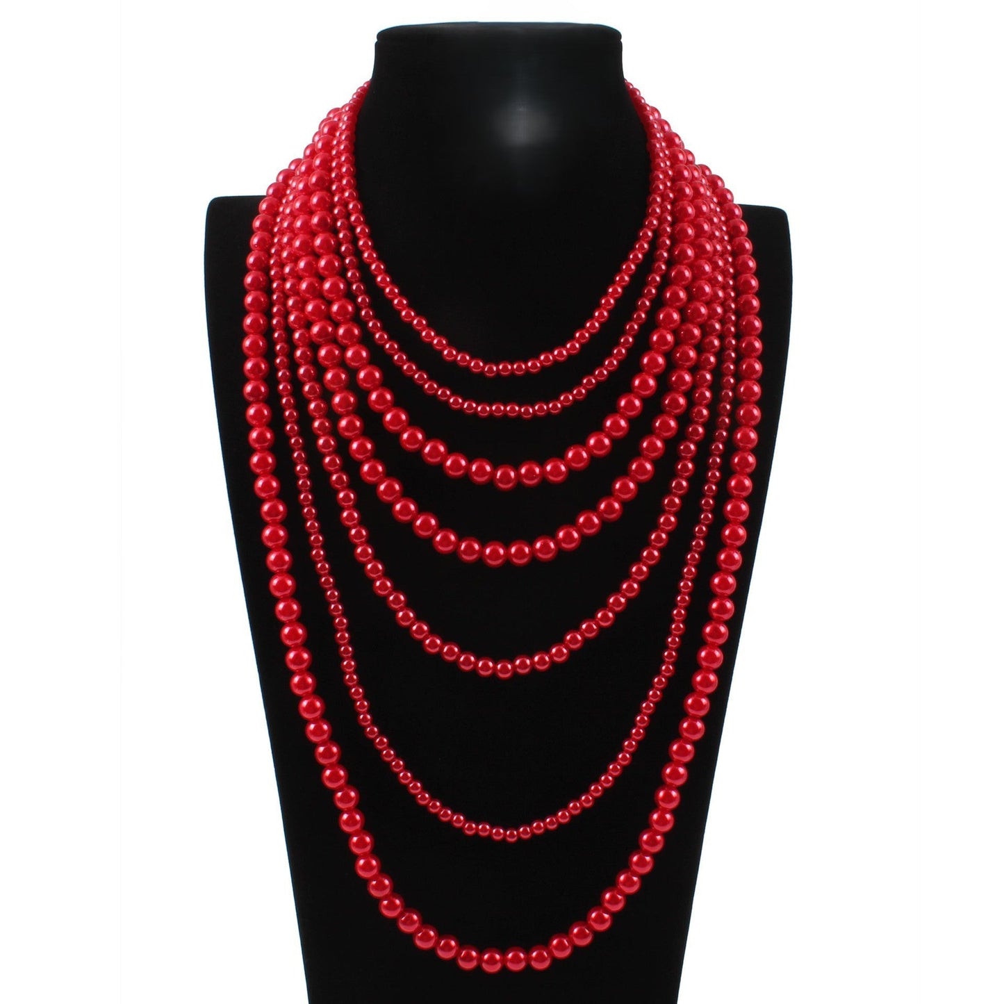 Fashion Multilayer White Imitation Pearl Choker Necklace Set