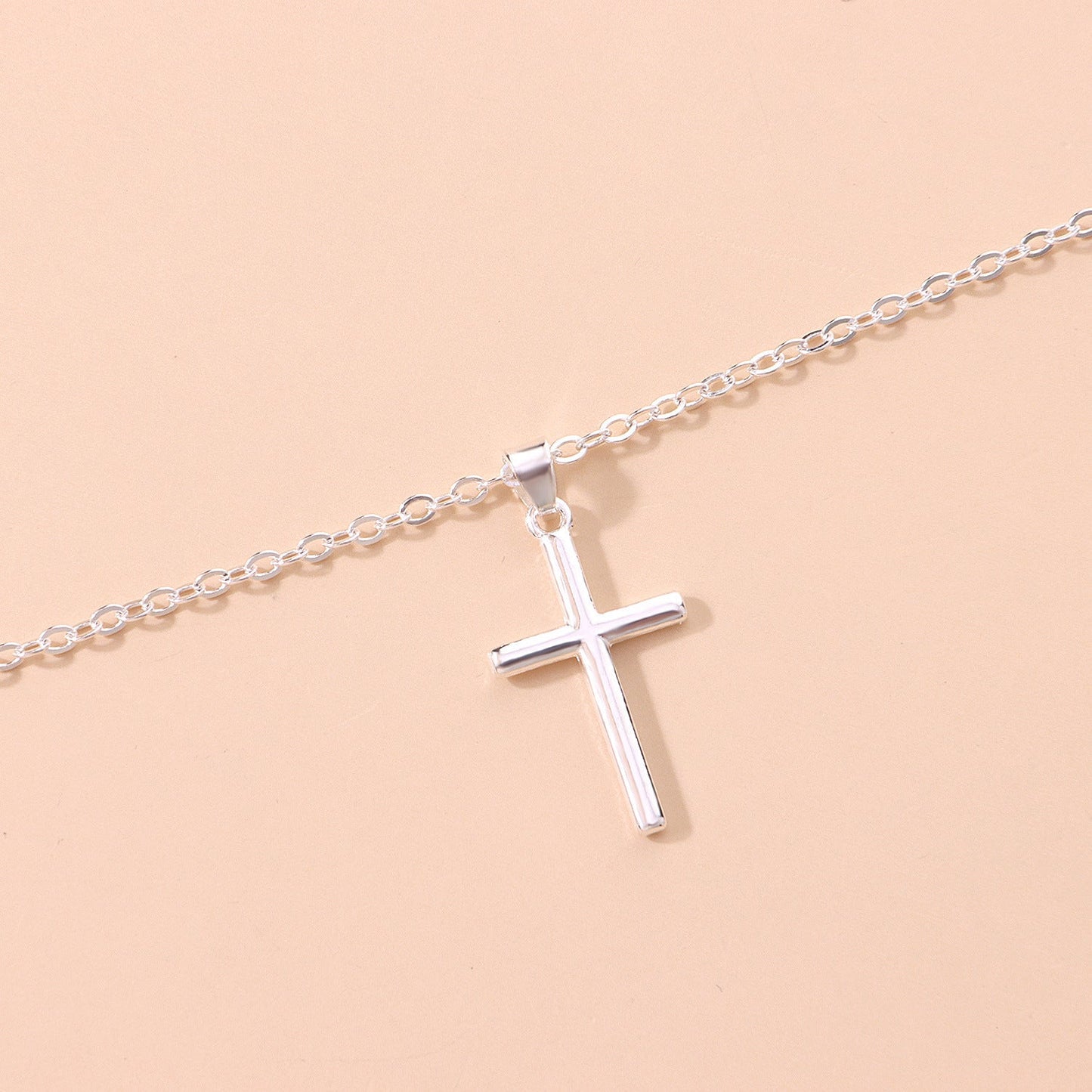 Cross Pendants Long Chain Necklace